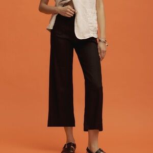 Worn Twice Maeve Black Cropped Pants Linen 32 Womens Anthropologie Colette